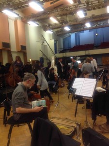 BBC Maida Vale Studio One, rehearsing Neil Hannon's To Our Fathers In Distress with the BBC String Orchestra